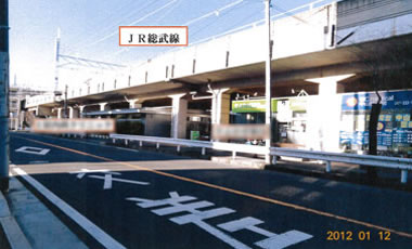 JR総武線下総中山駅高架下