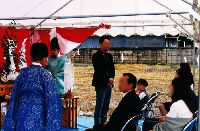 調剤薬局様の地鎮祭の風景